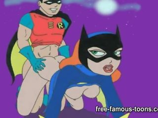 Batman with catwoman and batgirl orgies