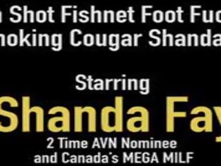 Sæd skudd fiskegarn foten knulling av røyking cougar shanda