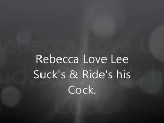 Rebecca miłość zawietrzny sucks & rides jego kutas.